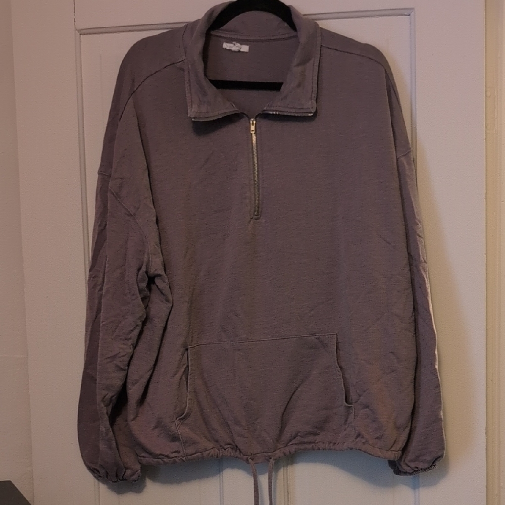 Maurices Women's Gray Half-Zip Sweatshirt